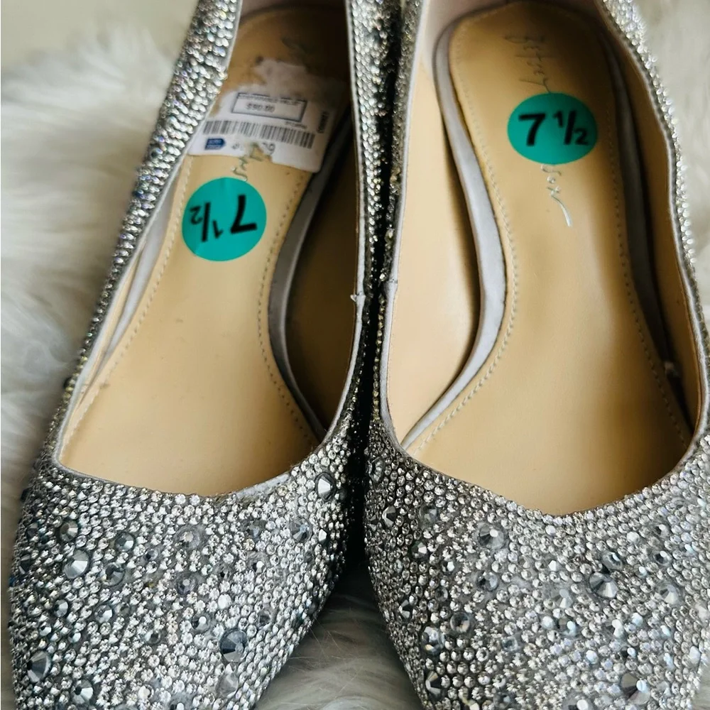 Betsy Johnson silver block heels. - Picture 7 of 11